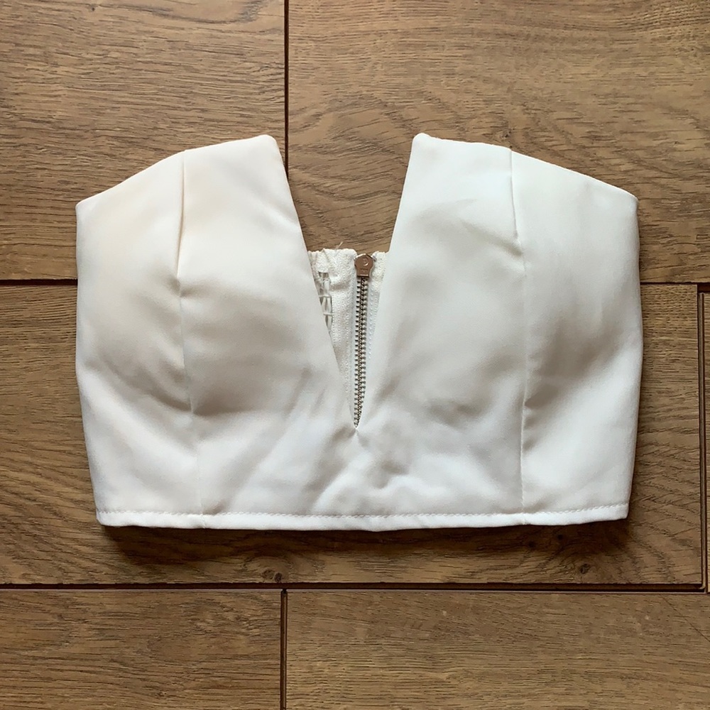 White Corset Crop Top